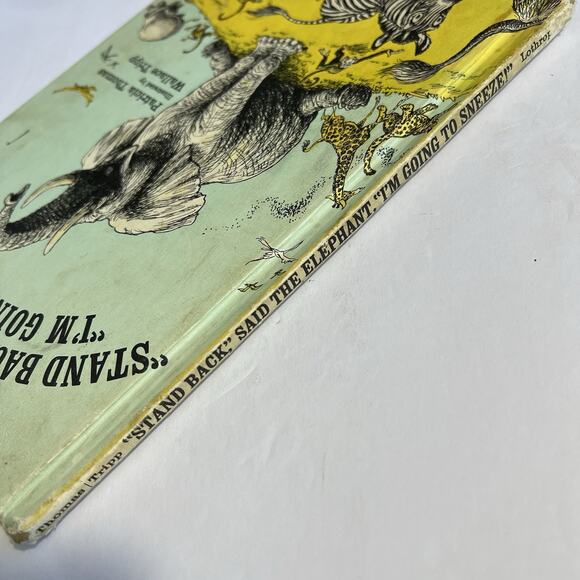 Stand Back Said The Elephant Im Going To Sneeze Childrens Book Vintage Hardcover - Picture 8 of 8